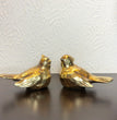 Gold Bird Resin Statue - Set of 2