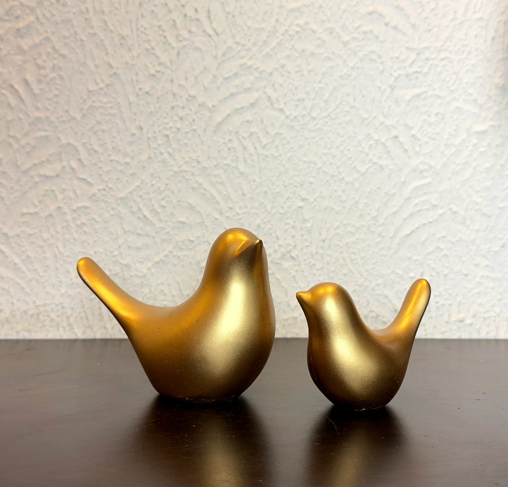 Golden Birds Figurine Ornament - 2 PCs