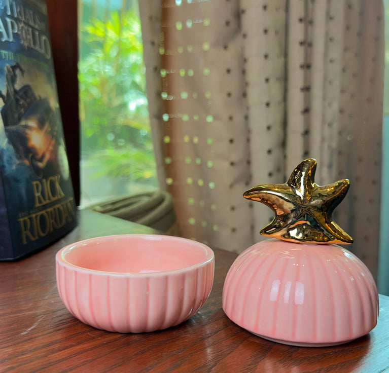 Pink Ceramic Candy Jar