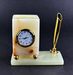 Marble Pen Holder with Clock