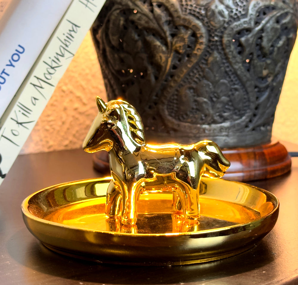 Gold Horse Décor Piece