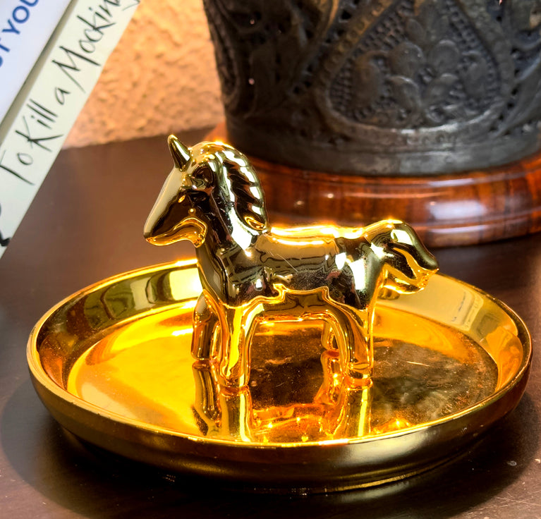 Gold Horse Décor Piece