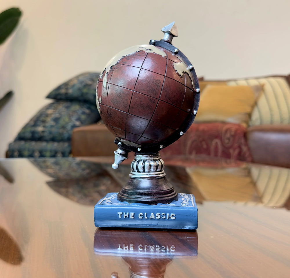 World Globe Sculpture - Brown