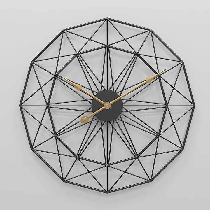 Iron Cage Design Metallic Wall Clock