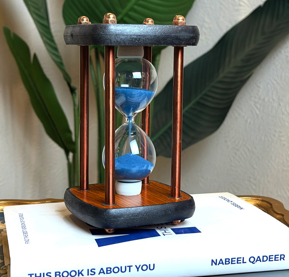 Hourglass with Blue Sand