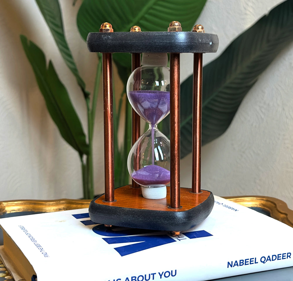 Hourglass with Purple Sand