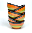 Multi Colour All Purpose Porcelain Bowls - Set of 6