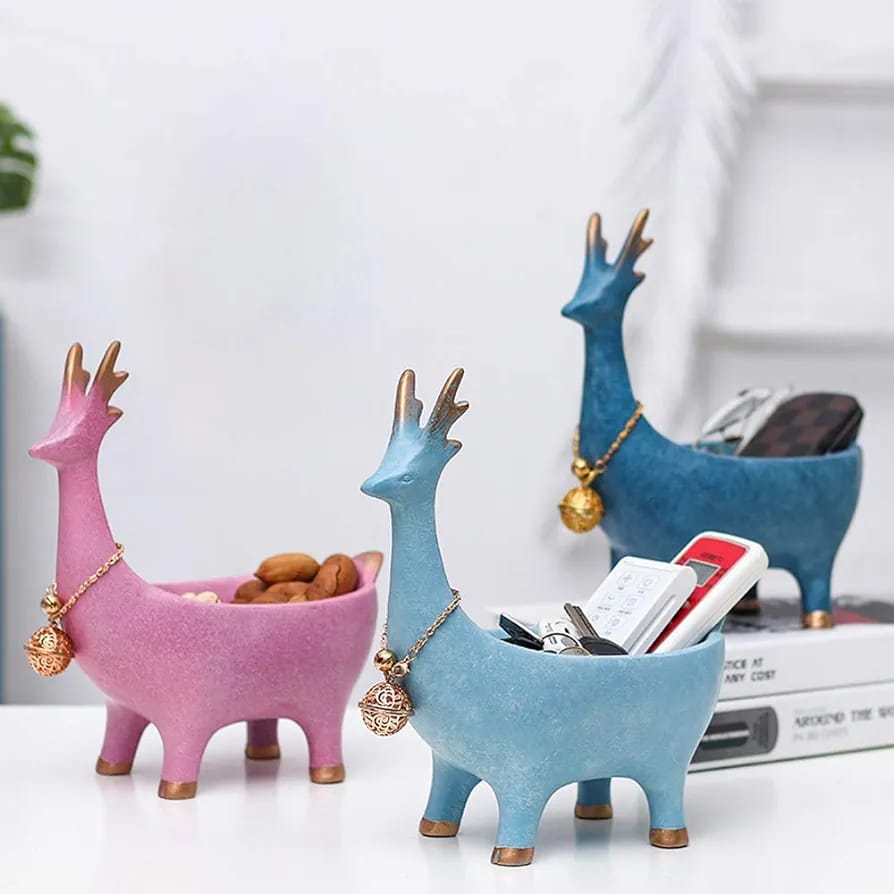 Christmas Deer Desktop Decorative Trinket Tray