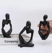 Black Thinking Mannequins Set - 3 Pcs - WeHomePk