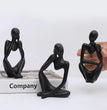 Black Thinking Mannequins Set - 3 Pcs