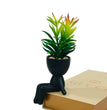 Chilling on Wall Planter Pot - Black - WeHomePk
