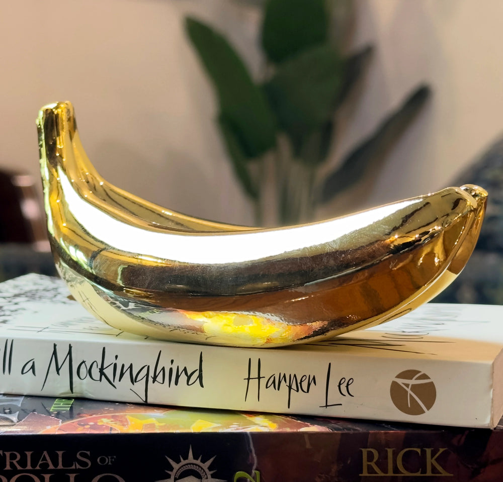 Gold Artificial Banana Décor Fruit